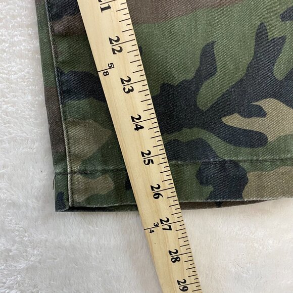 Trave Jeans Womens 29 Green Camo Camouflage Gwen Mid Rise Straight Casual Pants - Picture 10 of 11